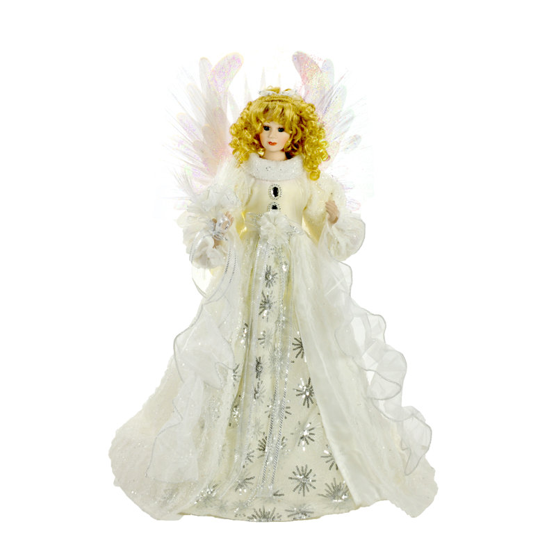 JJ's Holiday Gifts Ltd. Fiber Optic Angel with Blonde Hair Figurine